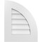 Ekena Millwork Quarter Round Top Right Surface Mount PVC Gable Vent w/ 3-1/2"W x 1"P Standard Frame, 16"W x 20"H GVPQR16X2001SN - alternate 1